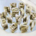 Acrylic marble letter beads with large hole for DIY charm pendant jewelry making accessories - Pack of 5 / 04# Type C Beige
