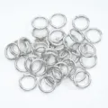 Silver metal spring O-rings for DIY bag accessories and keychain pendants (18 pcs/set) - Spring Buckle (Silver) / 1 Piece (23mm)
