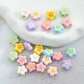 Colorful flower shape alloy loose beads for DIY handmade phone charms jewelry making. - 09# Pentagonal Flower