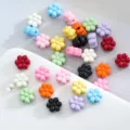 Colorful alloy flower shape loose beads detail shot for DIY jewelry making and phone charms. - 14# Hexapetalous Flower