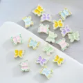 Colorful alloy enamel butterfly charm beads for DIY phone chains, necklaces, and jewelry details. - 23# Four-Hole Butterfly