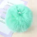 Mint green faux fur pom pom fluffy ball DIY pendant craft material jewelry accessory - 02# Mint Green