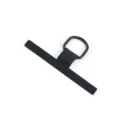 Black metal phone lanyard patch tether tab universal mobile phone case hanging accessory - Black