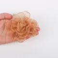 Handmade 9cm chiffon fabric flower for DIY hair accessories and clothing apparel decoration. - Coffee