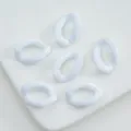 White acrylic open jump rings chain links DIY jewelry accessories crafting parts detail view - 10