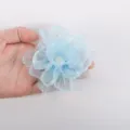 Handmade light blue chiffon fabric flower detail, perfect for DIY hair accessories and clothing. - Sky Blue