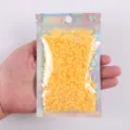 Gelbe schimmernde flache Harz-Strasssteine im Beutel, ideal für Nagelkunst DIY und Handwerk. - 2 mm - 5000 Stück / 53 Goldgelb AB