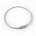 Stainless steel wire loop keychain accessory, durable metal key ring for DIY crafts and hanging. - 13# K Silver
