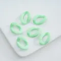 Light green acrylic open jump rings DIY bag jewelry chain accessories components 6pcs - Matte Black (01)