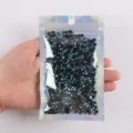 Schwarze schimmernde Strasssteine mit flacher Rückseite für Nageldesign und Basteln. - 2 mm - 5000 Stück / 61 Dunkelblau AB