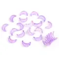 Perles en verre lune croissante violettes avec feuille d'or pour la création de bijoux - 20 Pièces/Paquet / Couleur 09