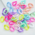 Colorful acrylic open jump rings chain links DIY craft jewelry making accessories bag strap parts - 11x17mm (100 Pcs) / 04