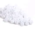 Cuentas redondas de acrílico blanco de 12mm con agujeros grandes para joyería DIY - 20 Piezas/Paquete / Estilo Redondo Blanco de Agujero Grande (07)