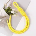 Cordon tressé jaune vif fait main pour sacs, clés ou accessoires de téléphone DIY - 18# Jaune et Blanc