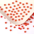 6mm petites fleurs résine rouge nail art breloques DIY coque téléphone accessoires - 10
