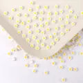 Cabochons de fleurs en résine de 6 mm petits pendentifs floraux blancs pour art d'ongle DIY - 12