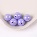 Purple pearlescent acrylic round beads for DIY jewelry and phone charms - SKU view - 8mm 30Pcs/Pack / 03 Dark Purple