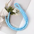 Dragonne en corde tressée bleu clair pour breloques de téléphone et accessoires de sac. - 26# Bleu Ciel et Blanc