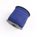 Blue faux suede cord for DIY jewelry making, crafts, gift wrapping, 2mm velvet thread spool. - Approx. 10m / Bundle / Without Spool / 04 Blue-Violet