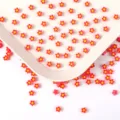 Cabochons de fleurs en résine rouge 6mm pour nail art, coque DIY et accessoires de cheveux variante. - 13