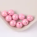 Pink iridescent AB acrylic round beads for DIY bracelet and jewelry making crafts - 8mm 30Pcs/Pack / Pink