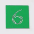 Dima strass verde fai da te numero 6 artigianato foglio di trasferimento termoadesivo - 6