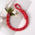 Red and white hand-woven rope bag charm and phone lanyard for DIY accessory hanging - 35# Red and White