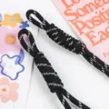 Handmade black and white patterned braided cord for bag charm and DIY accessories - 01# Black and White