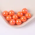 Vibrant orange AB coated acrylic round beads for DIY jewelry making and jewelry crafts. - 8mm 30Pcs/Pack / 11 Orange