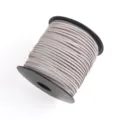 Grey faux suede cord 2mm leather string for DIY jewelry making crafts and gift box packaging decor - Approx. 10m / Bundle / Without Spool / 12 Gray