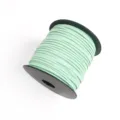 2mm Light Green Faux Suede Cord Roll for DIY Crafts and Gift Box Packaging Material - Approx. 10m / Bundle / Without Spool / 13 Light Green