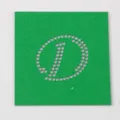 DIY Rhinestone Hot Fix Template Letter Number Craft Punching Sheet Green Pattern Tool - Letter D