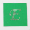 Green DIY Rhinestone Template Letter E Hot Fix Transfer Stencil Craft Tool Supply - Letter E