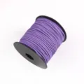 Purple faux suede cord 2mm, velvet leather string spool for DIY craft and gift wrapping. - Approx. 10m / Bundle / Without Spool / Gold Purple Zirconia