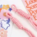Hand-woven pink cord charm for DIY phone straps, bag accessories, and keychains - 04# Dark Pink