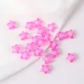Translucent pink 11mm acrylic star beads for DIY jewelry making and necklace crafting - 50 Pieces/Pack / Pink