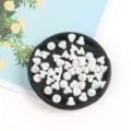 Weißer Silikon Kugel Ohrringverschluss DIY Schmuckherstellung Zubehör weiche Ohrstöpsel Ersatz - 200 Stück/Packung / Nummer 04