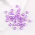 Small 11mm purple acrylic star-shaped loose beads for creative DIY jewelry crafting - 50 Pieces/Pack / Purple