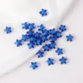 Blue translucent 11mm acrylic star-shaped beads for DIY jewelry making accessories - 50 Pieces/Pack / Blue
