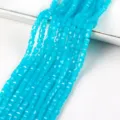 Mehrere Stränge mit 4 mm hellblauen facettierten Glaswürfelperlen für DIY-Schmuckhandwerk - 4mm about 96 / Hellblau