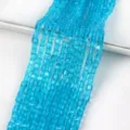 Translucent light blue 4mm faceted glass square cube beads for DIY jewelry and crafts - 4mm About 96 Pieces / Light Blue