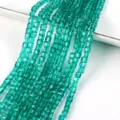 4mm facettierte quadratische Glaskristallperlen in Blaugrün für DIY-Schmuckherstellung - 4mm about 96 / Seegrün
