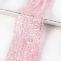 High quality 4mm light pink faceted square crystal glass beads for DIY handmade jewelry crafting - 4mm About 96 Pieces / Light Pink