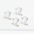 Silver screw-on earring converters for non-pierced ears adjustable DIY jewelry findings - Silver