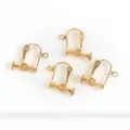 Gold plated screw-on earring converters non-pierced adjustable DIY jewelry findings - Gold