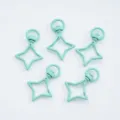 Light blue mint green star-shaped swivel lobster clasps for DIY keychain jewelry making - 1 Piece / Sky Blue