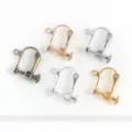 Verstellbare ohrclip konverter, DIY metall ohrring zubehör für nicht durchlochte ohren, set. - Mehrfarbig