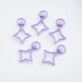 Mousquetons pivotants en métal en forme d'étoile violette pour porte-clés DIY - 1 Pièce / Violet