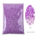 Iridescent starry lavender resin rhinestones for nail art designs and DIY crafts - 6mm Half Pack (5000 Pcs/Pack) / Starry Lavender (P02)