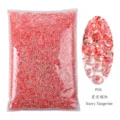 Starry tangerine resin rhinestones for nail art and DIY crafts in a bulk bag. - 4mm Half Pack (22000 Pcs/Pack) / Starry Tangerine (P04)